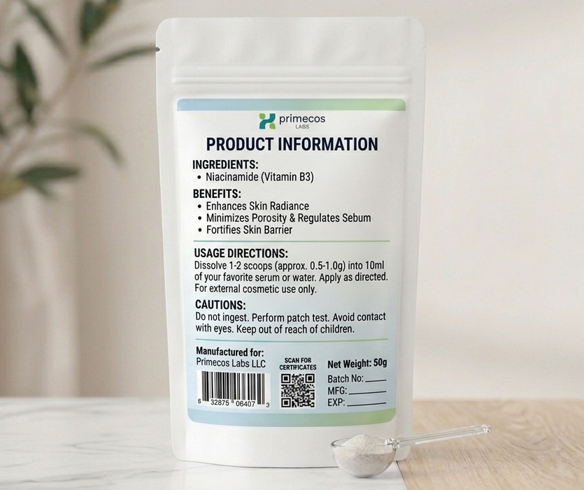 Niacinamide (Vitamin B3) Cosmetic Grade Powder